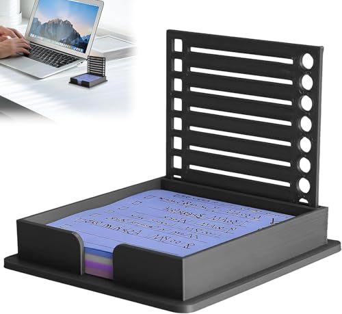 Sticky Note Stencil,to Do List Sticky Note Holder,3×3 Inch Notes Template,Can Help You Organize Your Notes for Desk Office Home School Accessories (Black,Without Sticky Notes)