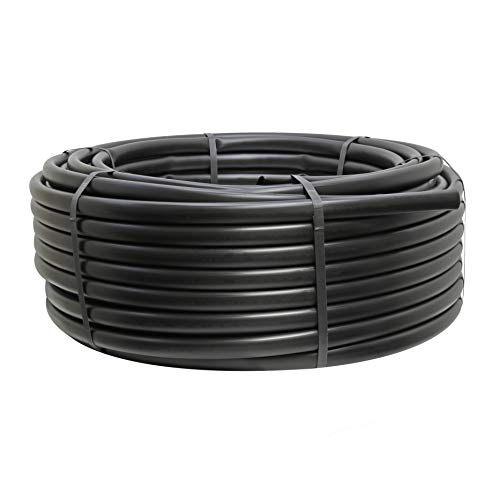 Black Polyethylene Tubing for Drip Irrigation UV Resistant 60 PSI Agricultural Grade Size: 3/4 (0.820 ID x 0.940 OD) (Roll Length: 250ft)