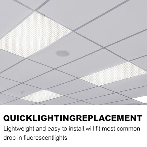 Image of Pangda 2 Pack Replacement Fluorescent Light Covers 22.5 x 46.5 Inch Clear Acrylic Ceiling Lighting Panel Flat Sheet for Overhead Fixtures