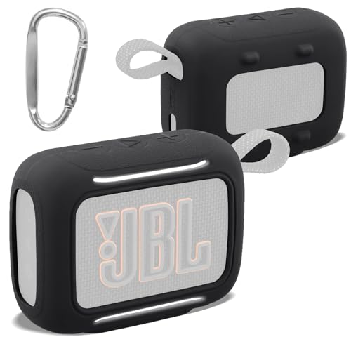 for JBL Go 5 Waterproof Bluetooth Speaker Silicone Cover, Black