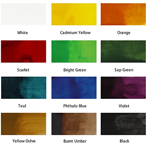 Mont Marte Acrylic Ink Premium 12pc x 20ml (0.7 US fl.oz), Acrylic Inks for Artists Essential Colours - Image 3