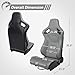 WTRAVEL Racing Seats 2 Pcs Reclinable Bucket Seats with 2 Sliders Adjustable PU Leather Seats Universal Sport Seats for Cars (Gray, 36.6