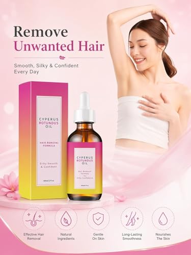 Image of Cyperus Rotundus Oil 60ml | Natural Hair Removal Oil | Helps Reduce Body Hair Growth & Softens Regrowth | Moisturizing & Soothing Formula for Smooth Skin | For All Skin Types