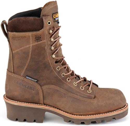Carolina Men's Insulated Birch 8” Waterproof Insulated Composite Lace-To-Toe Logger Work Boots2