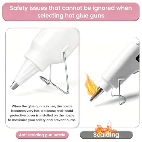 Image of Hot Glue Gun Kit with 30 Glue Sticks, 20W Mini Glue Gun Set (White)
