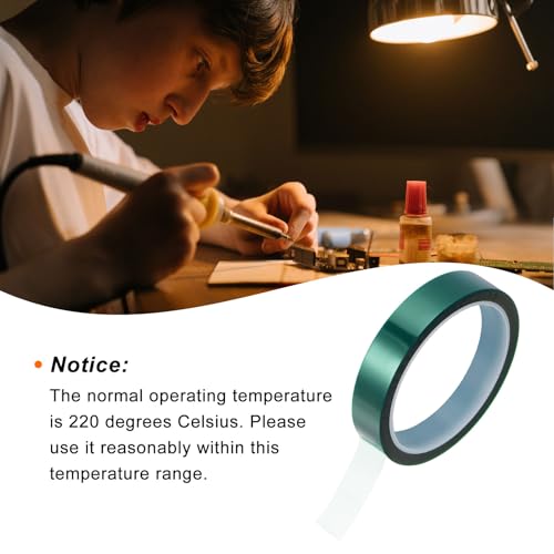 Image of HARFINGTON 4 Rolls Heat Tape High Temperature Heat Resistant Tape 15mmx33m(108ft) Sublimation Thermal Heat Transfer Tape for Sublimation Press No Residue, Green