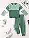 Hevemexy Toddler Boy Clothes Long Sleeve Hoodie Sweatsuits Tops and Pants 2Pcs Boys Fall Winter Outfits Set (Light Green, 6-7Years)
