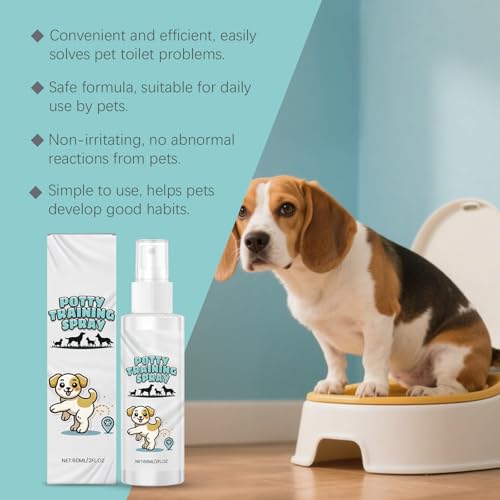 KOAHDE Spray Für Das Training Von Hunden,Hundetoiletten-Trainingshilfe für Innen,Welpen Toilettentraining Hilfe Hunde,Hunde Lockstoff Spray,60ML