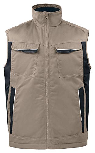 Gilet rembourré kaki isolant veste sans manche thermique 645704