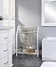 SunnyPoint Freestanding 3 Hanging Bar Towel Rack with Bottom Shelf (WHT)