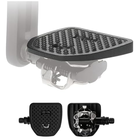 PP Pedal Plate | SPDX | Adapter Compatible with Shimano SPD and Look X-Track Clipless MTB Pedals | Converts Clipless into Flat Pedals | No Cleats Needed | Adding Grip and Comfort Cover