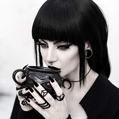 Rogue + Wolf Witch Cauldron Coffee Mug In Gift Box Halloween Decor Spooky Gifts Ghost Cool Coffee Mugs For Women Porcelain 3D Novelty Gothic Cup Goth Tea Creepy Witchy Kitchen Witchcraft -14 Oz 400Ml #TOP2