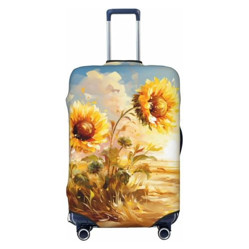 Blooming Sunflower Print Luggage Cover Suitcase Protector Anti-scratch Fits 18-32 Inch Trolley Case