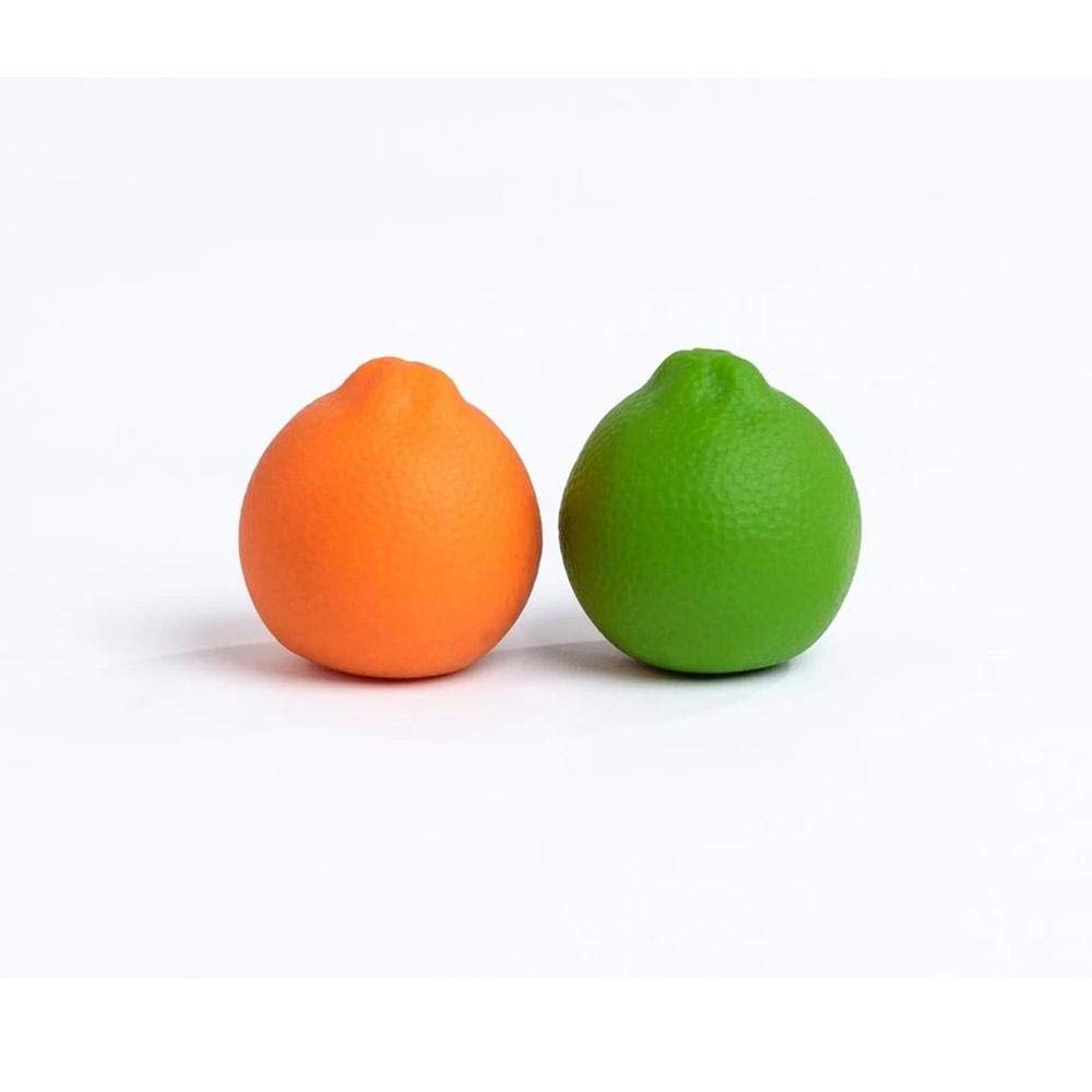 Ecowise Hand Therapy Fruit Squish Ball Pair – 2 Citrus Stress Balls for Adults, Hand Therapy and Grip Strength Trainer, Squeeze Balls for Stress Relief, Wrist and Finger Exercise, Latex-Free