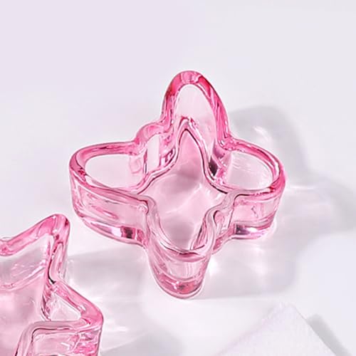 Ipetboom plato para monómero de acrílico en vidrio rosa mariposa miniatura 2