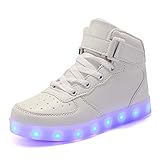  Aizeroth-UK LED Zapatos Verano Ligero Transpirable Bajo 7 Colores USB Carga Luminosas Flash Deporte de Zapatillas con Luces Los Mejores Regalos para Niños Niñas Cumpleaños