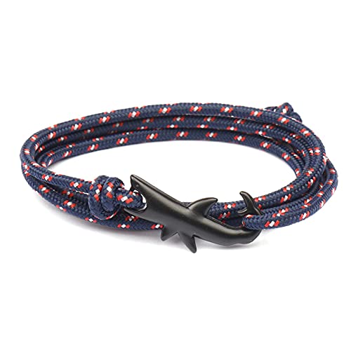 Crazyfly Bracelet de requin réglable en alliage avec crochet en forme de queue de requin - Unisexe - Pour mariage, fête, vacances Cover
