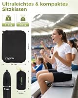 ATEPA Sitzkissen Outdoor, Aufblasbares Sitzkissen, 2er Pack Schwarz – Ansicht 2