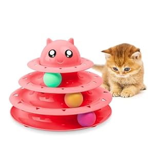 FurDreams Katzenroller Spielzeug mit Bällen