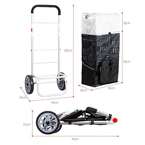 Einkaufstrolley, wasserdicht, zusammenklappbar, mit abnehmbarer Tasche und faltbarem Design, leicht und tragbar… – Bild 8