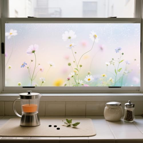 Vinilo Decorativo para Ventana IVN con Diseño Floral Suave miniatura 6