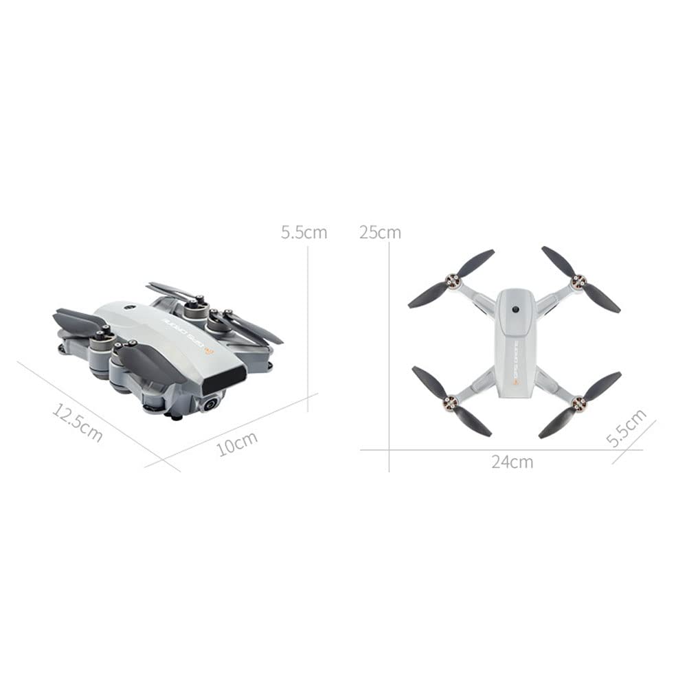 Drone with 6K HD Camera Foldable Drone for Beginners Altitude Hold Mode RTF One Key Take Off/Landing 3D Flips 2 Batteries APP Control Easy Toy for Kids Adults (White)