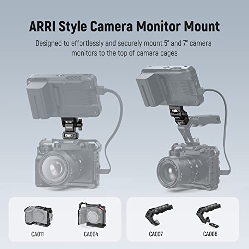 Image of NEEWER Camera Monitor Mount with 3 /8 inch ARRI Locating Thumbscrew, 1 /4 inch Screw for 5 inch & 7 inch Monitor Compatible with Atomos Ninja V, 360 Swivel 180 Tilt Damping Adjustable, Compatible with SmallRig, MA004