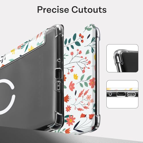 Image of CoBak Magnetic Case for 7 inch Kindle Paperwhite 12th Gen 2024 and Kindle Colorsoft - Compatible with iPhone MagSafe, for Samsung /Belkin /Anker Wireless Charging Pads, Clear Back Cover, Auto Sleep Wake