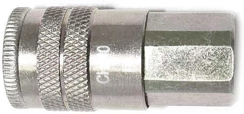MaxLLTo Acoplador de acero industrial de repuesto de 1/4 pulgadas x 1/4 pulgadas NPT hembra para neumática interestatal CH440