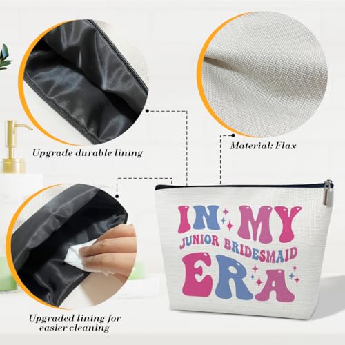 Junior Bridesmaid Makeup Bags, Bridesmaid Cosmetic Bag for Purse, Bridal Gifts for Women, Besties, Best Friend, Wedding Makeup Bags3