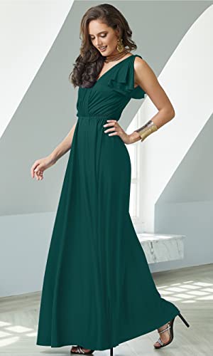 Image of KOH KOH Womens Long Sleeveless Bridesmaid Wedding Guest Prom Maxi Dress