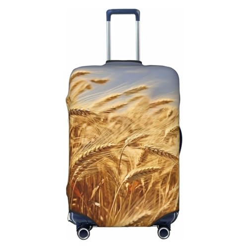 Travel Luggage Cover for Suitcase Tsa Approved, Washable Elastic Suitcase Protector, Wheat Harvest Suitcase Cover Anti-scratch Baggage Cover Fits 22-24 Inch Luggage Sleeve X-Large