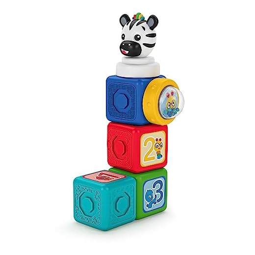 Baby Einstein Connectables Bloques de Construcción para actividades Add & Stack, a partir de 6 meses, piezas