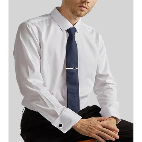 Image of GWD Cufflinks and Tie Clip Set Personalized Cuff Links Business Wedding