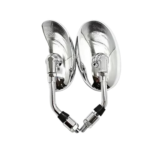 Espejo retrovisor lateral universal de 10mm ovalado para moto custom 5
