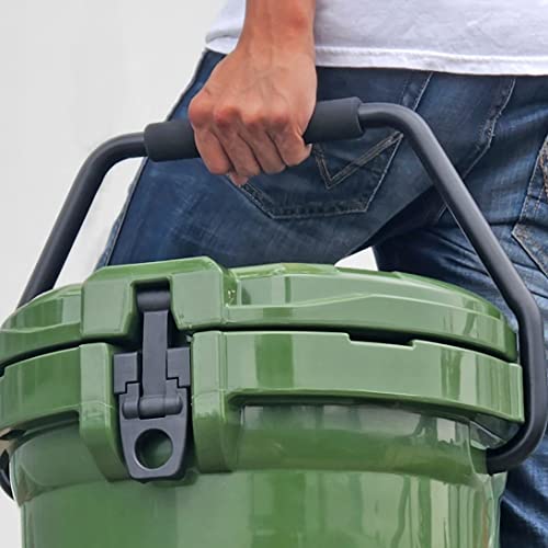 Xspec 5 Gallon Rotomolded Water Beverage Cooler Water Jug And Dispenser, High Performance Outdoor Ice Chest Cooler, Pro Tough Durable Outdoor Ice Bucket, Army Green #TOP6