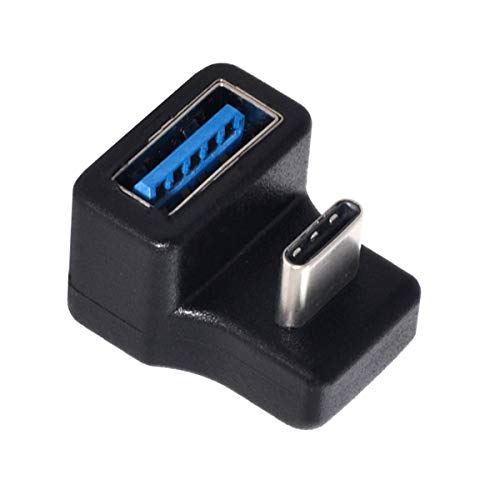 Cablecc 180 Degree Up & Down Angled Type-C Usb-C Otg To Usb 3.0 Female Extension Adapter For Cell Phone & Tablet #TOP4