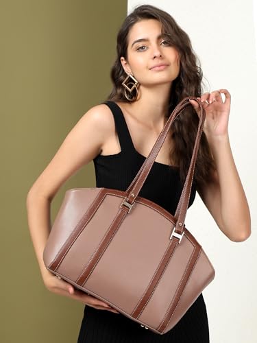 Image of EXOTIC Shoulder Handbag for Women, Classic Fashion Design with Contrast Stitching