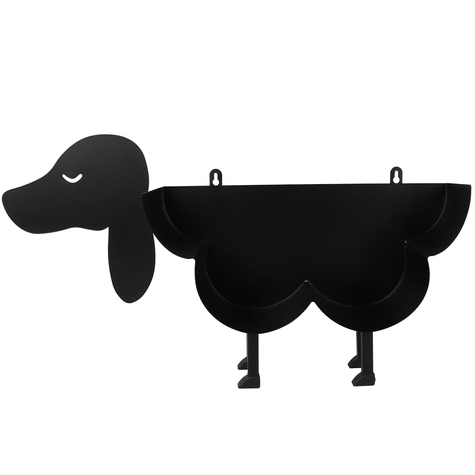 Portarrollos Base Estable de Papel Higiénico Vertical de Hierro Negro, Diseño de Perro y Espacio para Varios Rollos, Adecuado para Club y Restaurante