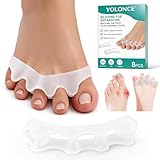 4 Paire Correcteur d’Orteils Pour Femmes et Hommes,Correcteur d'Orteil en Silicone Souple,Séparateurs d’orteils réutilisables,Soulagement du Pied,idéal pour chaussures toutes