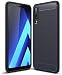 Produktbild König Design Handyhülle kompatibel mit Samsung Galaxy A7 (2018) Silikon Case Hülle Sturzsichere Back-Cover Handyhülle - Carbon - Blau