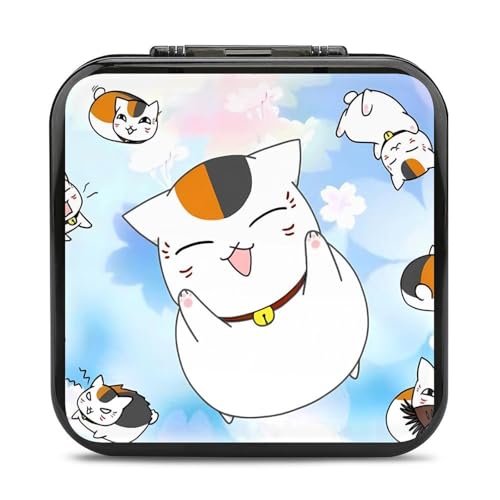 ニャンコ先生 夏目友人帳 Switch用ゲーム機用カセットケース スイッチ保護カバー 収納バッグ Switch対応ハードケーススイッチ 防塵 防汚 防水 耐衝撃 24枚収納ジョイコン全面保護 着脱簡単