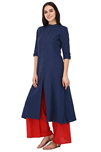 Image of Pistaa's Women's Cotton Regular Fit Casual Kurta