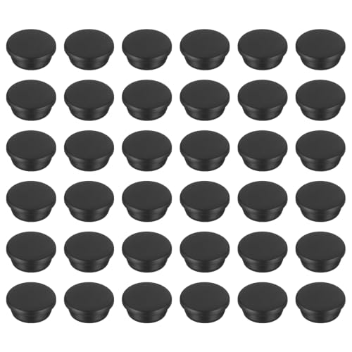 Image of MECCANIXITY 36pcs T-Shaped Silicone Plugs 30mm 1-3 /16 Inch Dia Snap in Plug Hole Seal Cover Round Rubber Stopper for 29-30mm Holes Kitchen Rubber Bulkheads Waterproof Sealing, Black