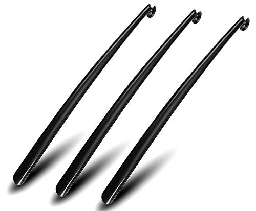 3 Premium Quality Alazco Shoe Horns Easy-Grip 30" Extra Long Handle Shoehorns Arm