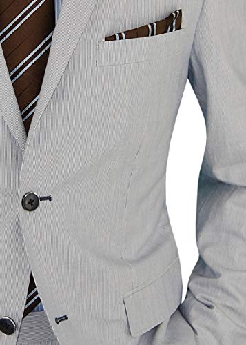 DTI BB Signature Italian Men's 2 Button Trim Fit Suit Center Vent Jacket 2 Piece4