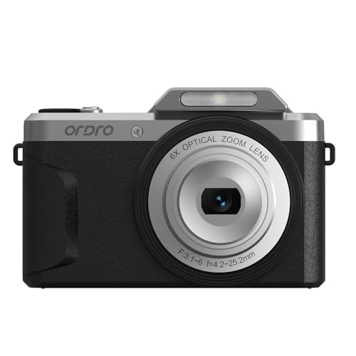 Cámara Digital ORDRO D27 Compacta 6X Zoom 4K Video miniatura 5