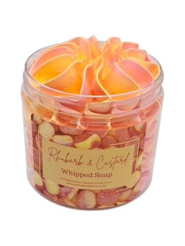 Rhubarb & Custard Whipped Soap | Body Wash | Shaving Cream | Bubble Bath | Shower Cream | Shower Fluff |