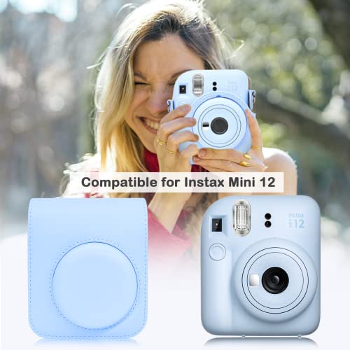 MUZIRI KINOKOO Protective Case for Instax Mini 12 Instant Camera, PU Leather Mini 12 Camera Carrying Bag with Photo Pocket - Image 2