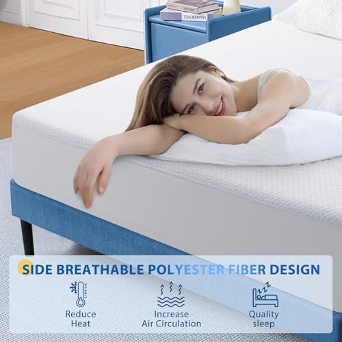TASTELIFE 100% Waterproof Queen Mattress Protector, Cooling Mattress Cover with Deep Pocket, Ultra-Soft and Breathable 3D Air Fabric Mattress Protector Queen Size Bed ​Fits 8 to 21 Inch Mattress - Thumbnail 5